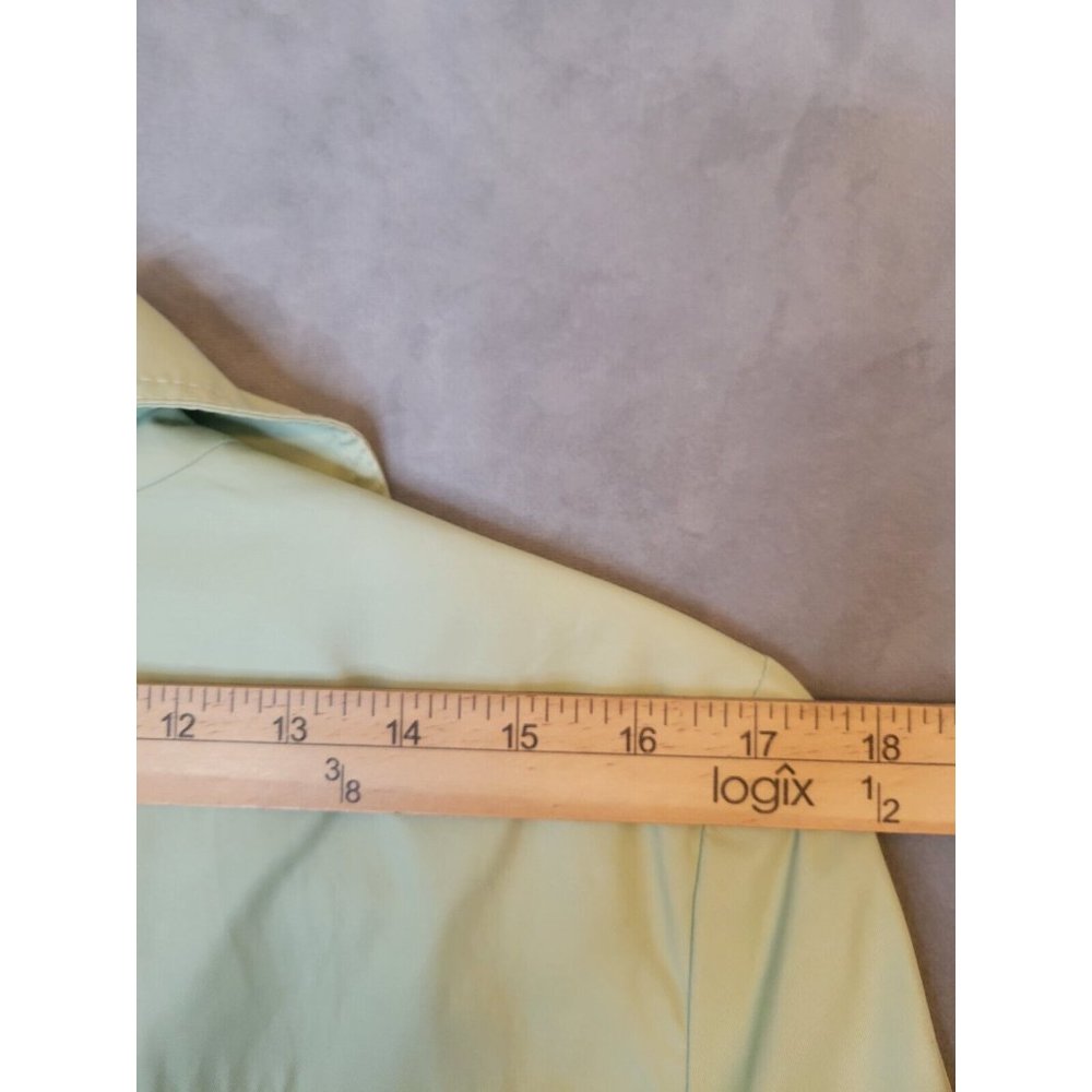 Michael Kors Trench Coat Womens Size L Mint Green GUC! - Picture 12 of 16